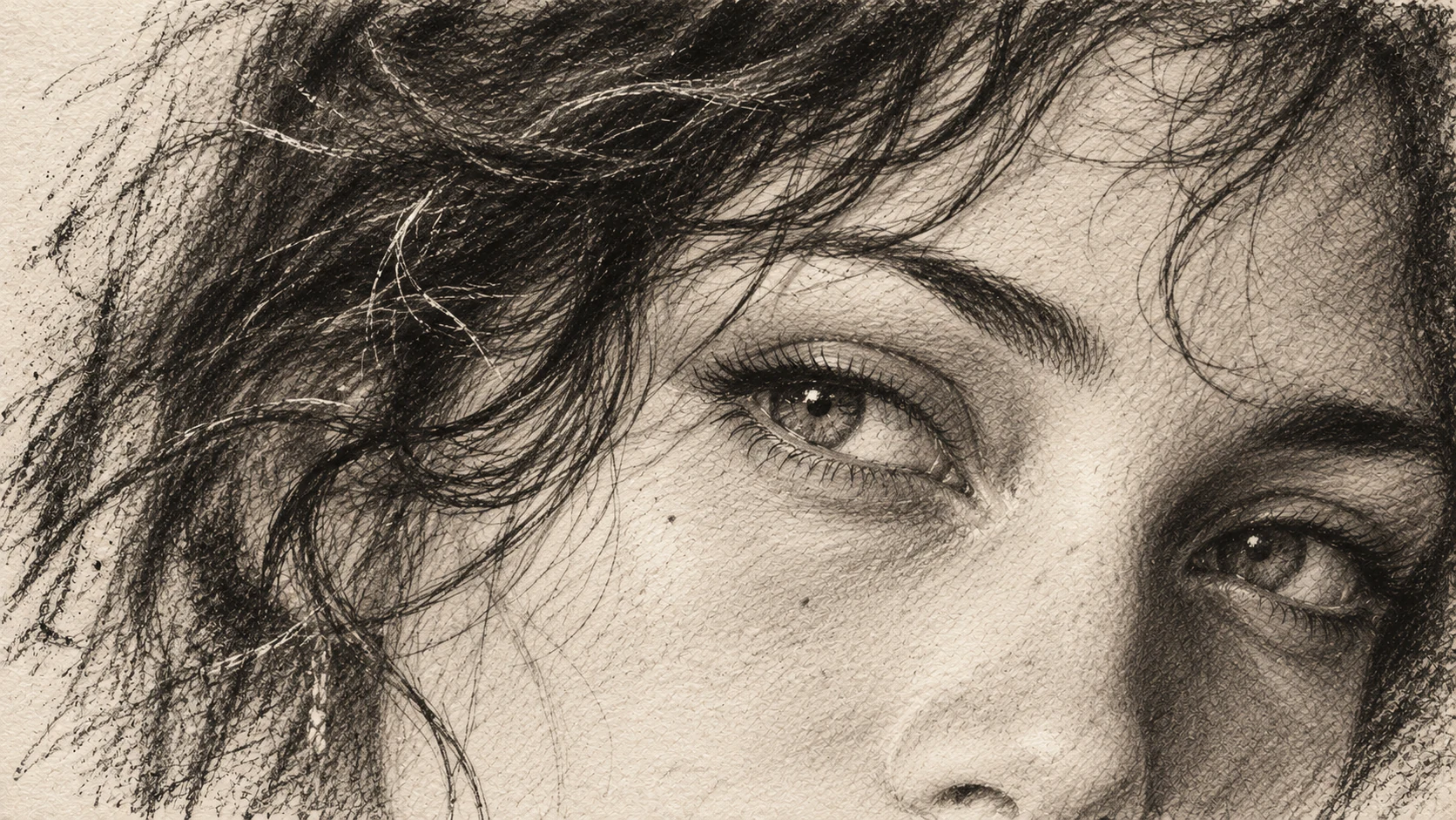 Aperçu sépia d’un portrait en cours